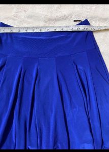 Blue Flared Skirt
