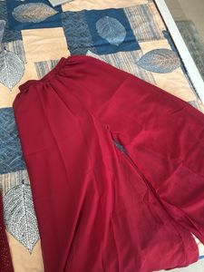 Red Embellished Kurta