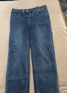 Warm Fleece Lined Wide Leg Jeans