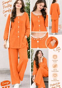 Orange Kurta with Floral Detail