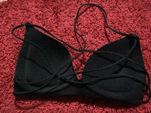 Padded Black Strappy Bra