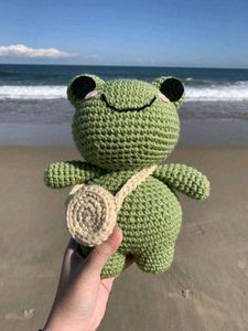 Handmade Crochet Frog Plush Toy