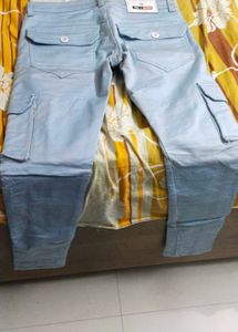 Light Blue Cargo Jeans