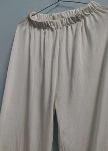 silk satin white plazo net presented fashionable