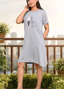 Stylish Grey T-Shirt Dress