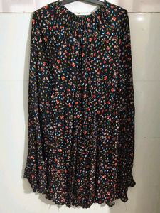 Chic Black Floral Print Maxi Dress