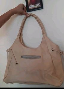 Cream Colour Hand / Shoulder Bag , Spacious One..