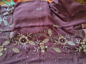 Embroidered Silk Saree