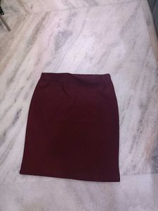 Burgundy Pencil Skirt