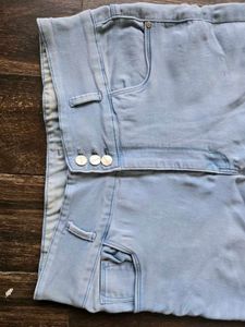 High-Waisted Denim Jeans