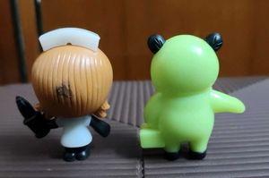 set of 2 cadbury gems panda toys