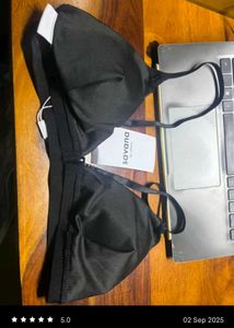 Savana Black Satin Bra