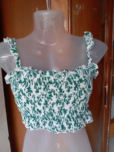 Floral Smocked Crop Top