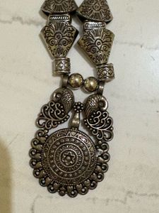 Boho Silver Statement Necklace