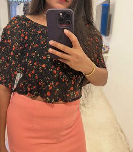 Floral Print Crop Top