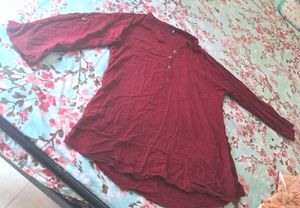 Maroon Kurta with Bell Sleeves👕❣️