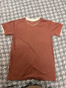 Comfortable Brown Striped T-Shirt