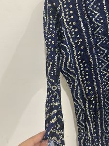 Stylish Blue Bandhani Print Kurta