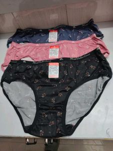 Set of 3 Floral Pattern Panties