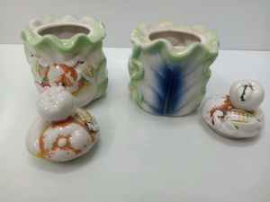 Antique Ceramic Container Pots