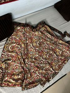 Bohemian Paisley Print Wrap reversible Skirt,  fre