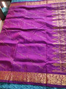Beautiful Purple kanchipuram Silk Saree