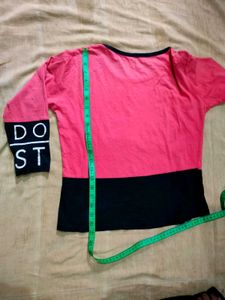 Pink Graphic Tee cropped