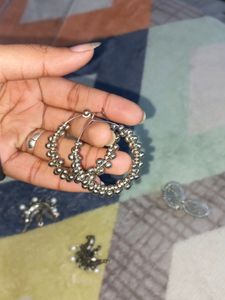 PACK OF 3 Pair MINIMAL OXIDISED EARINGS