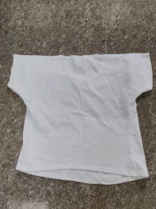 White T-Shirt with Heartbeat &amp; Heart Graphic