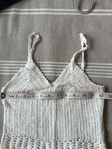 White Crochet Crop Top