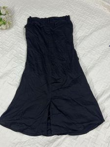 Chic Black Cargo Style Long Skirt