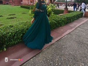 gown with duppata set 💚