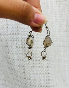 Bohemian Wire Wrapped Stone Earrings - Goa