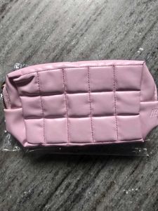 Pastel Pink Quilted Pouch