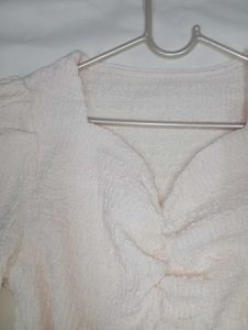 Elegant Textured Puff Sleeve Top