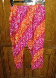 Vibrant Pink &amp; Orange Bandhani Kurta Set