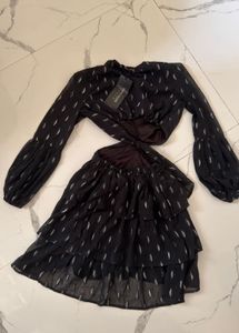 Chic Black Tiered Mini Dress