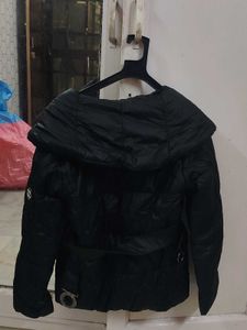 Black Padded Hooded Jacket