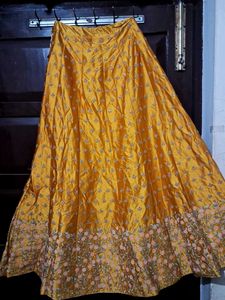 Yellow Embroidered Lehenga Choli Set