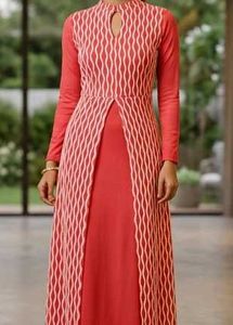 Pink &amp; White Kurta Dress