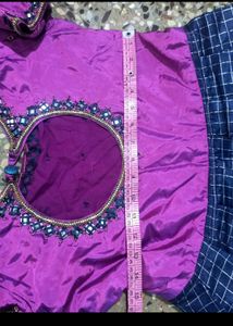 Organza Ethnic Dress  Royl Blue  Color
