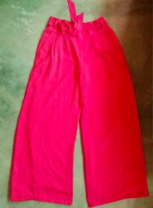 Ankle length flared palazzos with elasticated wais