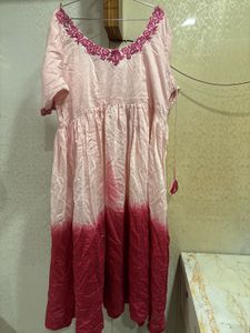 Beautiful Pink Anarkali Kurta Set with Dupatta