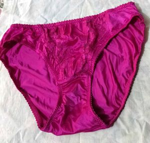 hot🥵 Shiny branded Fuchsia panty Briefs with Lac