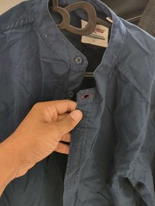 Roadster Classic Navy Blue Men's Shirt