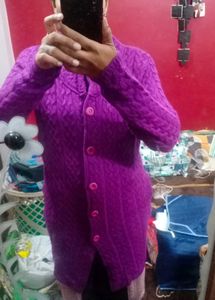 Purple Knit Cardigan