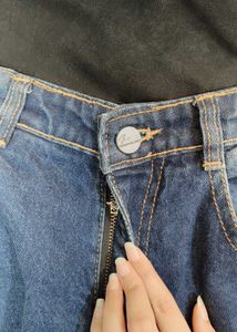 Wide Leg Washed Blue Jeans - Stylish Denim