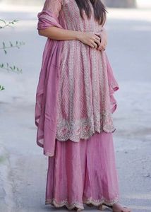 Elegant Pink Embroidered Kurta Set