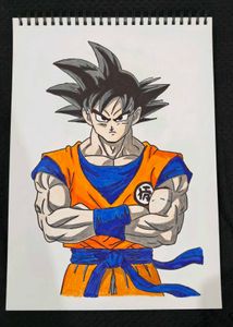 Goku Drawing Hand-Drawn A4 Artwork 💀🔥