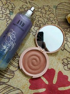 AND Pretty Vogue Fragrance Mist &amp; Myglamm Highligh